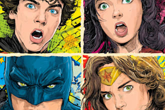 draw superhero action comic book page graphic novel