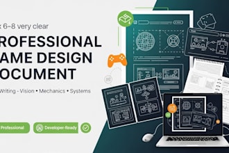 write your professional game design document gdd for your video game