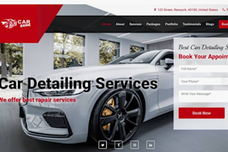 car detailing website, car wash website, auto detailing logo, car dealership
