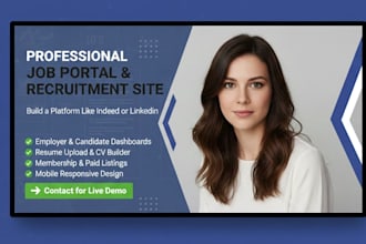 build a job portal, job board, or recruitment agency website like indeed