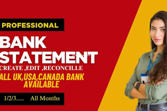reconcile bank statement PDF to editable format