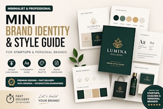 create a mini brand identity and style guide for startups and coaches