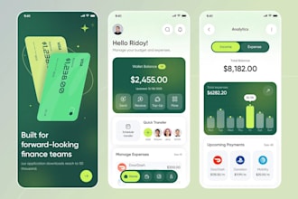 design and build fintech app, payment app, wallet app, banking app