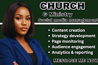 manage your church social media, create post, reels, ministry