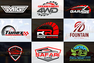 do automotive, auto detailing, car racing and car wash logo