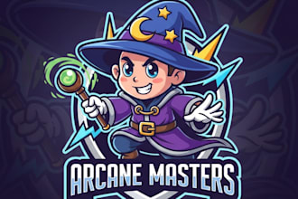 create a wizard mascot logo with t shirt design