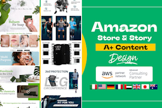 design amazon brand store storefront and a plus content