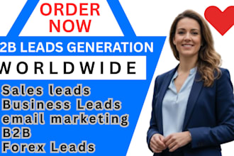 do lead generation,business leads,b2b,linkedin leads, sales leads ,prospect list