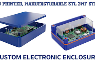design 3d printed or manufacturable enclosures for  electronics and pcb projects