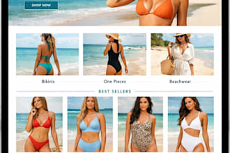 design shopify swimwear clothing website shopify fashion store dropshipping