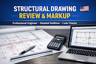 do structural engineering review and professional drawing markups