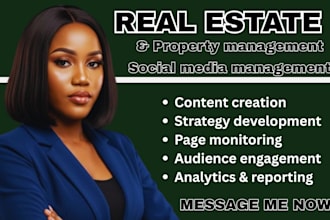 manage your real estate social media, create post, social media management reels