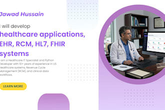 develop healthcare applications, ehr, rcm