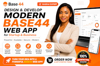 design and develop modern base44 web app for startup and business