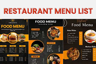 design restaurant menu food menu digital menu