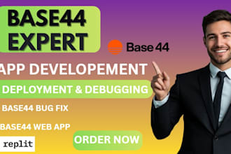 build, fix and debug base44 web app using replit, ai integration and vide coding