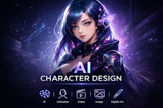 do ai animation cartoon character design digital art midjourney image generator
