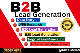 do linkedin lead generation, list building, b2b lead generation for any business