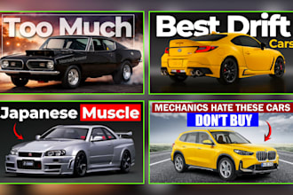create stunning car youtube thumbnail that boost your CTR