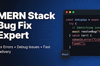 fix react js node js bugs as your secure mern stack expert