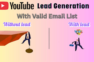 collect youtube lead generation with valid emails for outreact