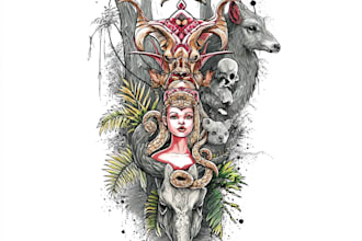 create a unique tattoo sketch for you