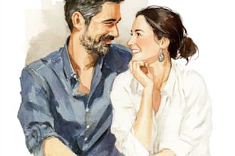 custom watercolor family portrait from photo