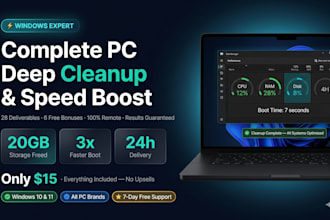 speed up and optimize your slow windows PC or laptop remotely