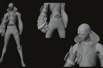 do clean 3d retopology, uv unwrapping and high quality map baking