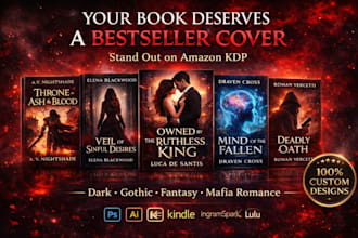 design dark book cover gothic ebook cover fantasy mafia romance cover design
