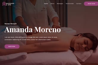 massage therapy website spa website wellness massage website massage logo