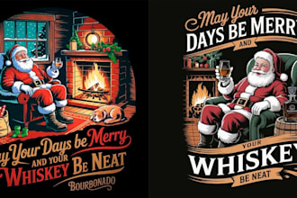 create eye catching christmas and halloween t shirt design