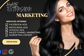 do hair extension facebook ads google ads hair weaves beauty store marketing