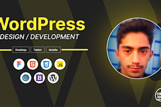 create custom word press website with elementor