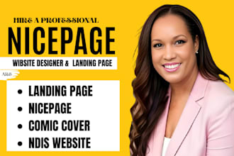 design, redesign nicepage, landing page and business website