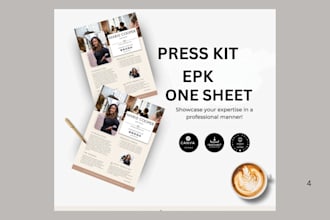 design speaker sheet, speaker epk, one sheet, coach epk, speaker media kit flyer