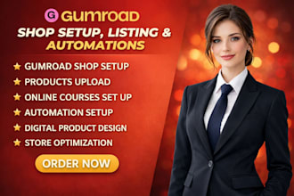 gumroad store design product listing  courses setup gumroad ebook  promotion