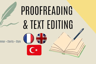 proofread and edit your text for clarity, grammar and style