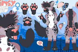 draw nsfw ref sheet, sfw reference sheet, fursona ref sheet, anthro ref sheet