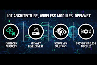 develop embedded product, openwrt, iot architecture, VPN and wireless modules