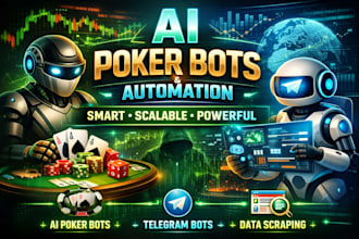 develop ai poker bots, telegram bots, and data scraping automation in python