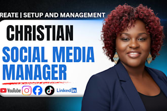 do christian social media setup, branding and manager