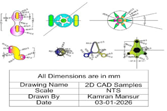 create professional 2d autocad drawings for manufacturing