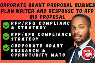 corporate grant proposal business plan writer and response to rfp bid proposal