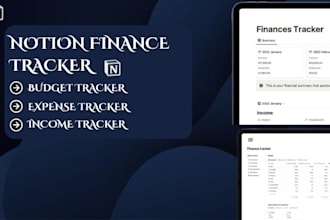 build a custom notion finance tracker and monthly planner dashboard