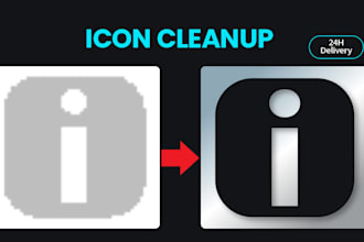 design a clean custom icon or favicon