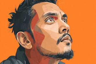 draw minimalist portrait, flat portrait, faceless vector art