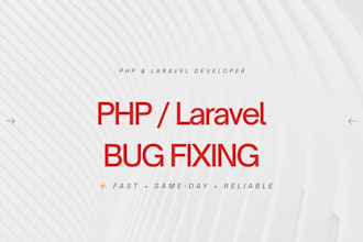 fix PHP or laravel website errors quickly and professionally