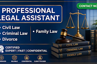 be your legal assistant for civil, criminal, divorce and family law