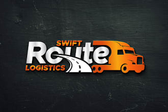 design transport logistic and trucking logo in 24 hours